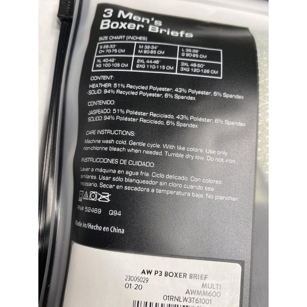 athletic works mens 3 pairs boxer briefs performance mesh size‎ small 28 30 - Picture 6 of 7